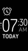 Wecker-App mit einem für heute 07:30 Uhr eingestellten Alarm